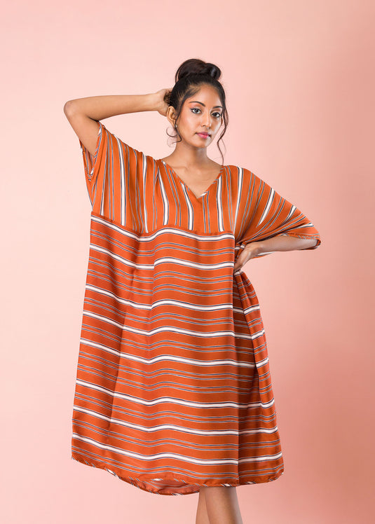 Flowy Short Kaftan Dress