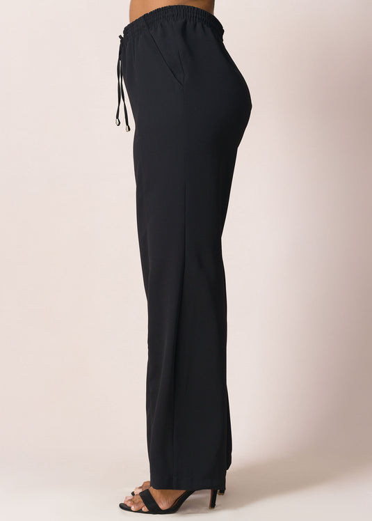 Elasticated pant with 2 pockets and tie up