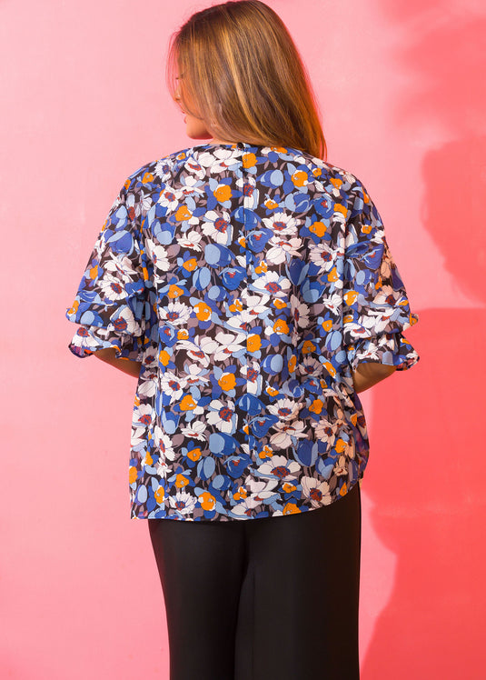 Floral Print L/S Blouse