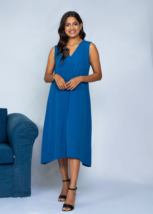 V-Neck Midi Dress