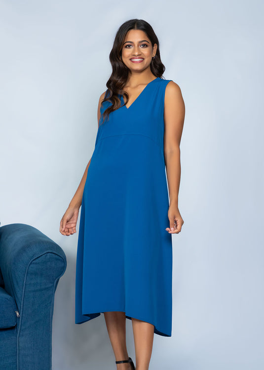 V-Neck Midi Dress