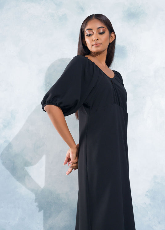 Puff Sleeves Off Shoulder Dress