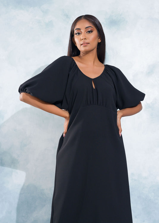 Puff Sleeves Off Shoulder Dress