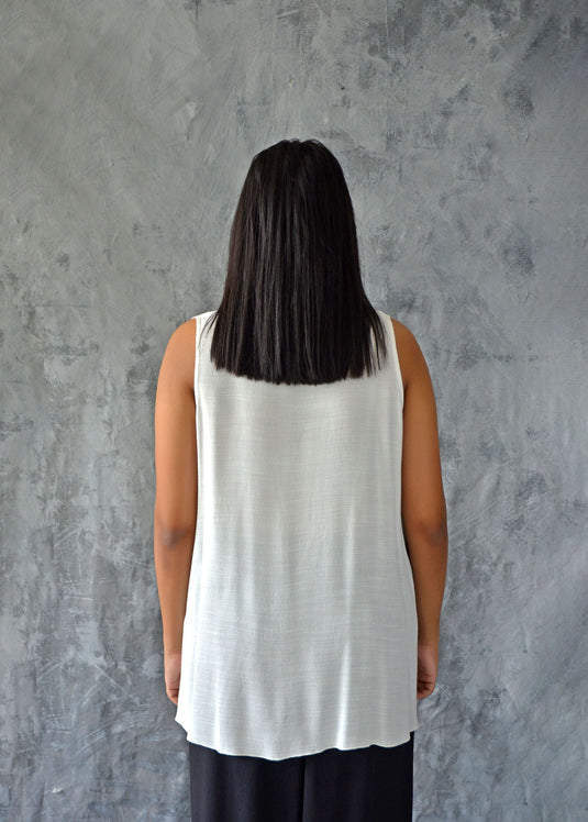 Sleeveless Yoke Top